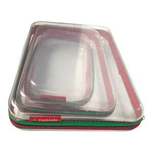 CoilJolii Clear Hard Pouch 3-Piece Set – Holiday Travel Storage Organizers (New)
